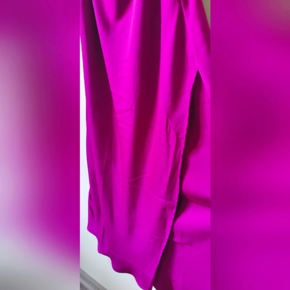 NWT DEX Fuschia  Berry Satin Slip Dress - Picture 7 of 10